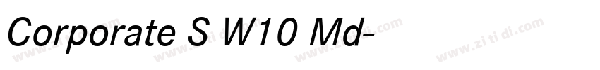 Corporate S W10 Md字体转换